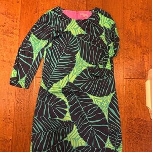 Lilly Pulitzer Green and Blue Long Sleeve Dress